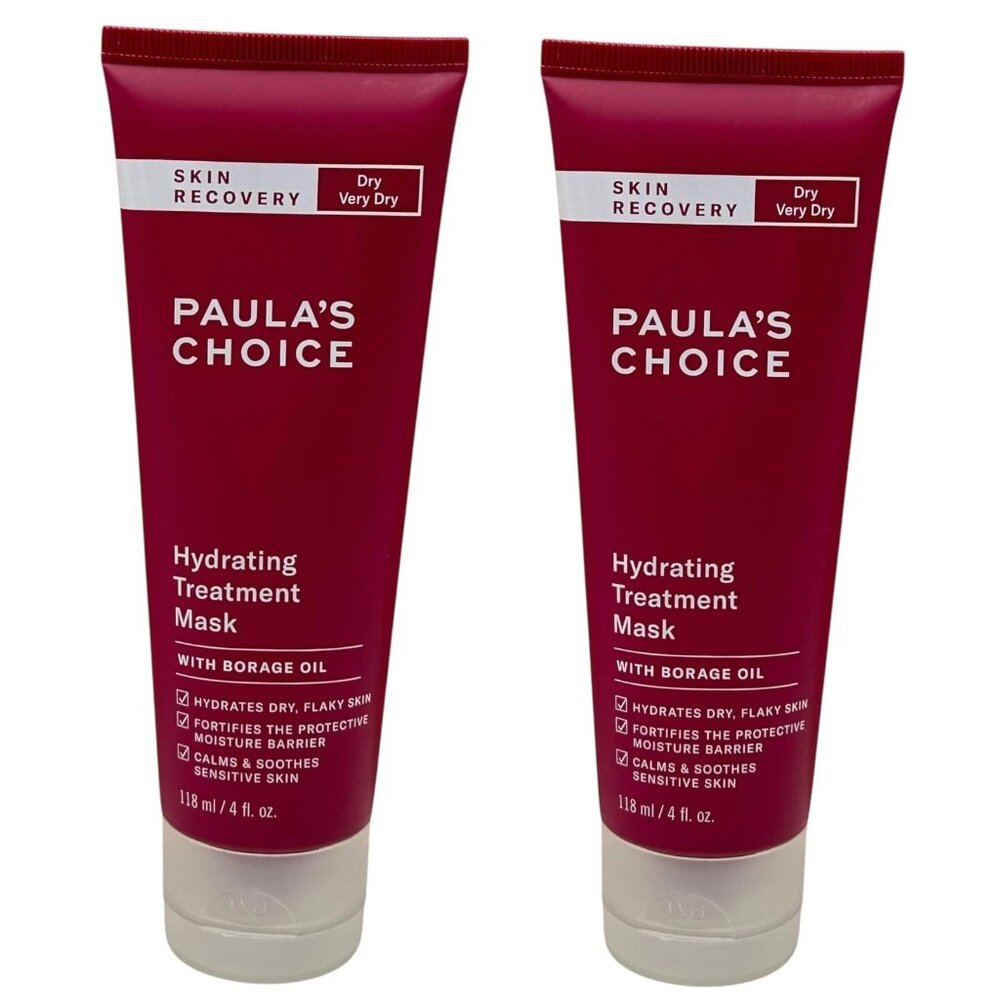 2 Paula's Choice SKIN RECOVERY Hydrating Treatment Mask 4oz Full Size New Sealed